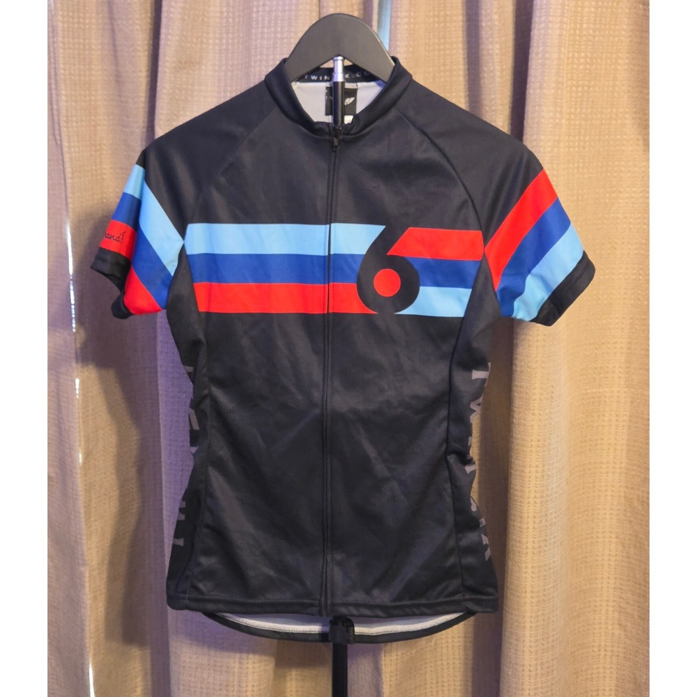 Twin Six Grand Prix Short Sleeve Zip Up Cycling Jersey Women's Size Medium
